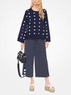 Michael Michael Kors Polka Dot Cotton Oversized Pullover