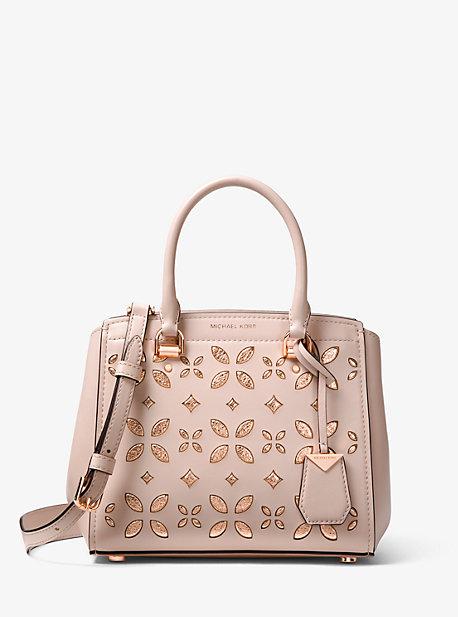 Michael Michael Kors Benning Medium Perforated Leather Satchel