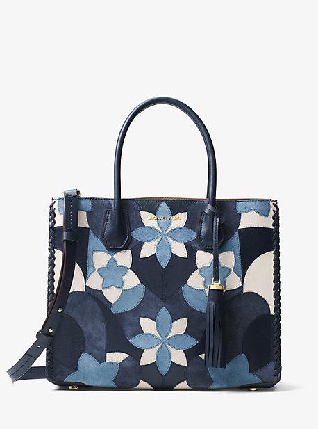 Michael Kors Studio Mercer Large Floral Patchwork Leather Tote