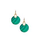 Michael Kors Gold-tone Malachite Disc Drop Earrings