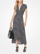 Michael Michael Kors Cheetah Matte-jersey Wrap Dress
