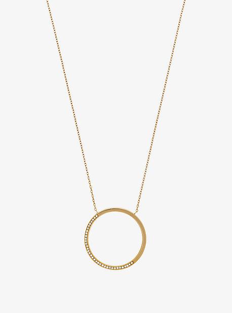 Michael Kors Pave Gold-tone Pendant Necklace