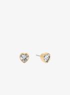 Michael Kors Gold-tone Heart Stud Earrings