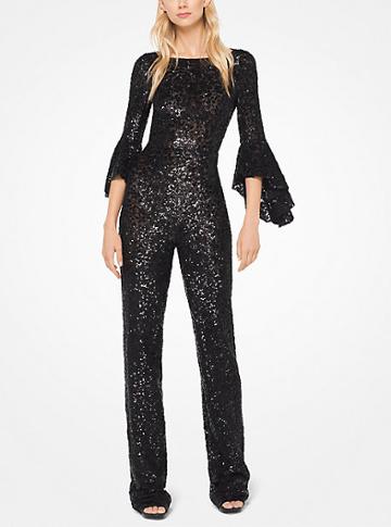 Michael Kors Collection Sequined Stretch-tulle Jumpsuit