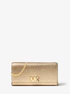 Michael Michael Kors Mott Metallic Leather Chain Wallet