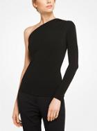 Michael Kors Collection Asymmetric Stretch-jersey Top