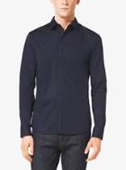 Michael Kors Mens Tailored-fit Stretch-cotton Shirt