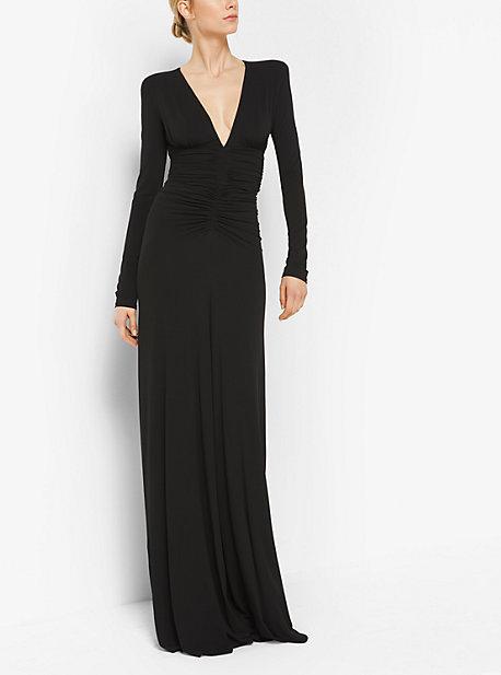 Michael Kors Collection Ruched Stretch Matte-jersey Gown