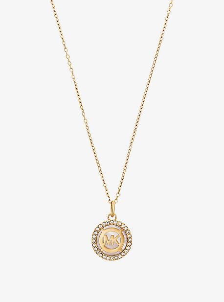 Michael Kors Fulton Pave Gold-tone Pendant Necklace