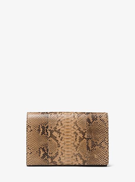 Michael Kors Collection Chrissy Slashed Python Clutch