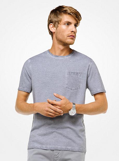 Michael Kors Mens Striped Cotton-jersey T-shirt