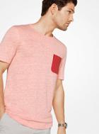 Michael Kors Mens Patch Pocket Linen T-shirt