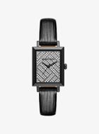 Michael Kors Harway Pave Gunmetal-tone And Embossed-leather Watch