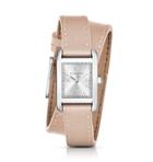 Michael Kors Taylor Silver-tone And Leather Wrap Watch