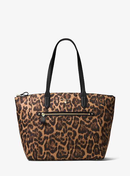 Michael Michael Kors Kelsey Leopard Nylon Tote