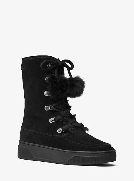 Michael Michael Kors Juno Suede And Fur Boot