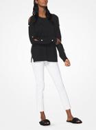 Michael Kors Collection Cashmere Button-sleeve Pullover