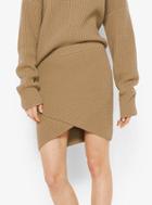 Michael Kors Collection Cashmere Ribbed Surplice Skirt