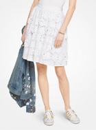 Michael Michael Kors Floral Applique Eyelet Skirt