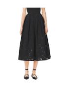 Michael Kors Collection Pleated Floral Fil Coupe Dance Skirt