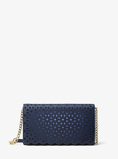 Michael Michael Kors Jet Set Perforated-leather Crossbody