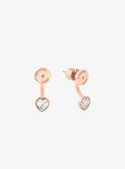 Michael Kors Rose Gold-tone Heart Drop Earrings