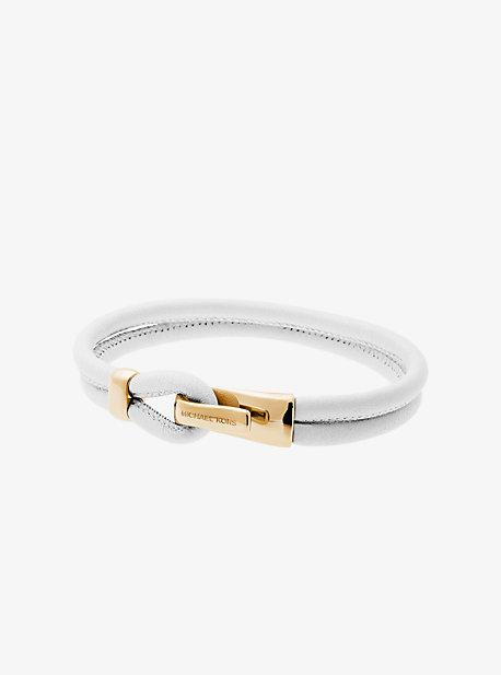 Michael Kors Gold-tone Hook Leather Bracelet