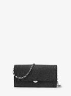 Michael Kors Collection Yasmeen Large Glitter Leather Clutch