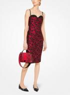 Michael Kors Collection Rose Silk Jacquard Sheath Dress