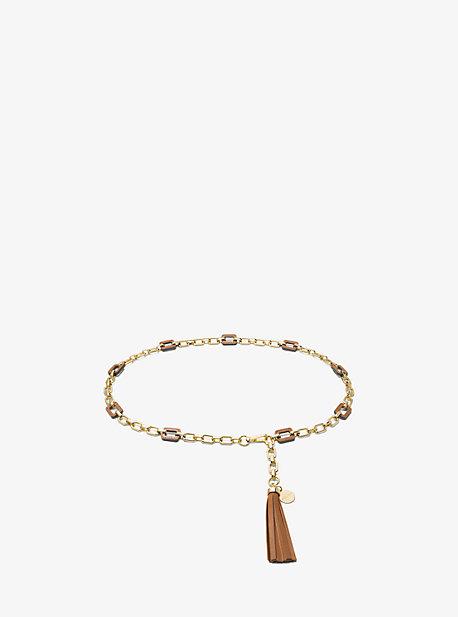 Michael Kors Chain-link And Leather Belt