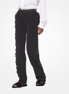Michael Kors Collection Wool-serge Ruffled Tuxedo Pants