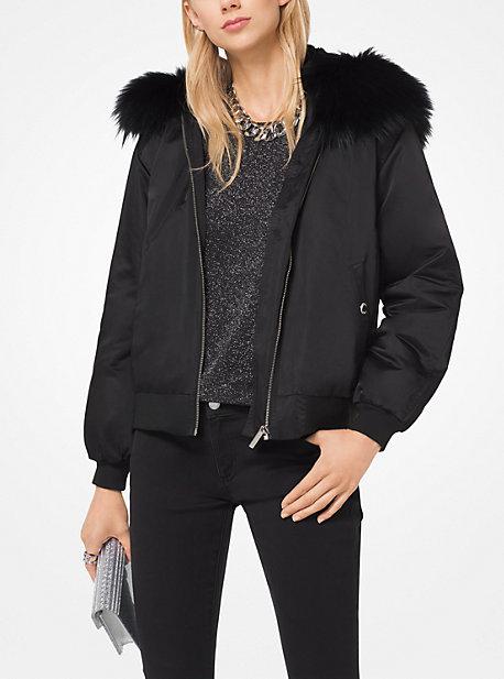 Michael Michael Kors Fur-trimmed Bomber Jacket