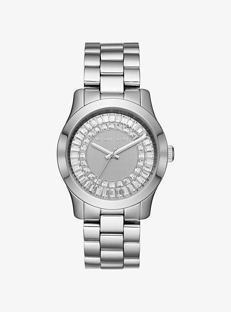 Michael Kors Runway Baguette Silver-tone Watch