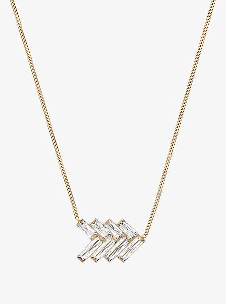 Michael Kors Gold-tone Chevron Pendant Necklace