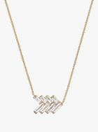 Michael Kors Gold-tone Chevron Pendant Necklace