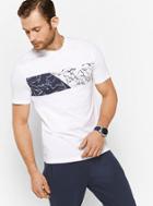 Michael Kors Mens Palm-print Cotton T-shirt