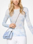 Michael Kors Collection Tie-dye Viscose And Linen Pullover