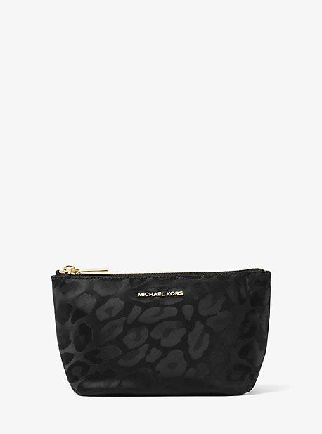 Michael Michael Kors Penny Leopard Nylon Travel Pouch