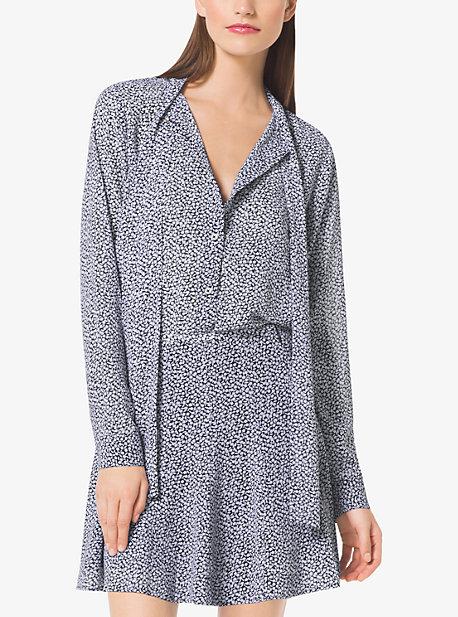Michael Michael Kors Tie-neck Printed Blouse