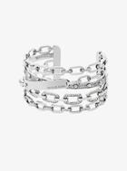 Michael Kors Pave Silver-tone Chain-link Cuff