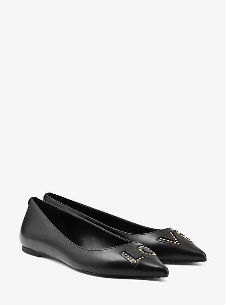 Michael Michael Kors Sia Love Studded Leather Flat