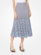 Michael Michael Kors Mixed Floral Lace Skirt