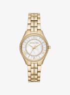 Michael Kors Mini Lauryn Pave Gold-tone Watch