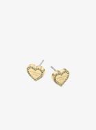 Michael Kors Pave Gold-tone Heart Charm Earrings