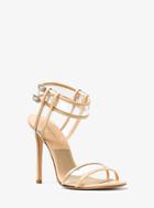 Michael Kors Collection Brittany Leather And Vinyl Sandal