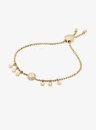 Michael Kors Crystal Gold-tone Logo Slider Bracelet