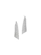 Michael Kors Crystal Silver-tone Chain-mesh Earrings