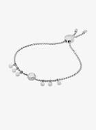 Michael Kors Crystal Silver-tone Logo Slider Bracelet