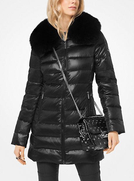 Michael Michael Kors Fur-trimmed Quilted Down Coat