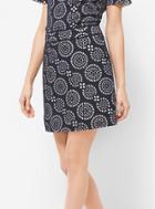 Michael Michael Kors Eyelet-embroidered Print Skirt